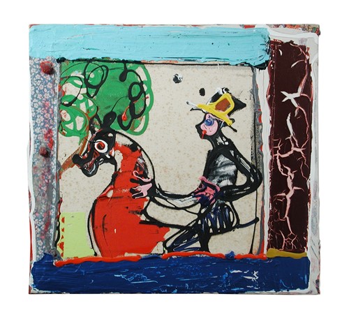 Lot 2 - John Kiki - abstract (British, b.1943) Two figural abstracts