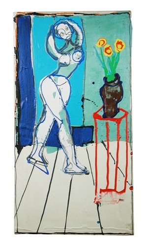 Lot 2 - John Kiki - abstract (British, b.1943) Two figural abstracts