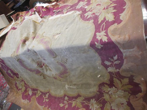 Lot 703 - A late 19th century Aubusson rug - a/f, 174cm...