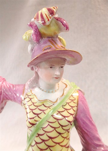 Lot 21 - A large Derby figure of Minerva, circa 1765