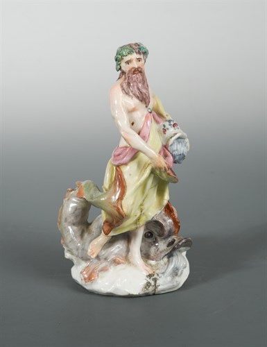 Lot 14 - A Bow figure of Neptune, circa 1755