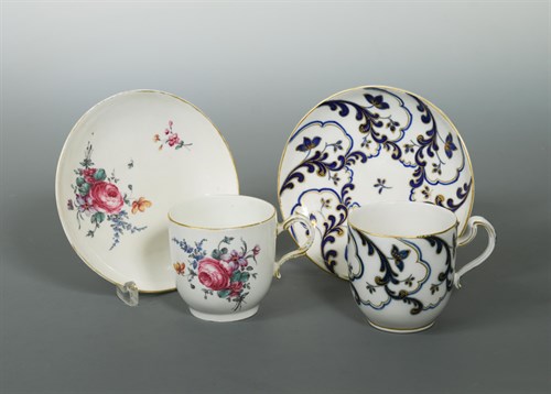 Lot 57 - A Tournai blue and gilt coffee cup and saucer, circa 1780