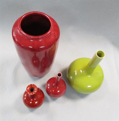 Lot 25 - Four Burmantofts faience vases
