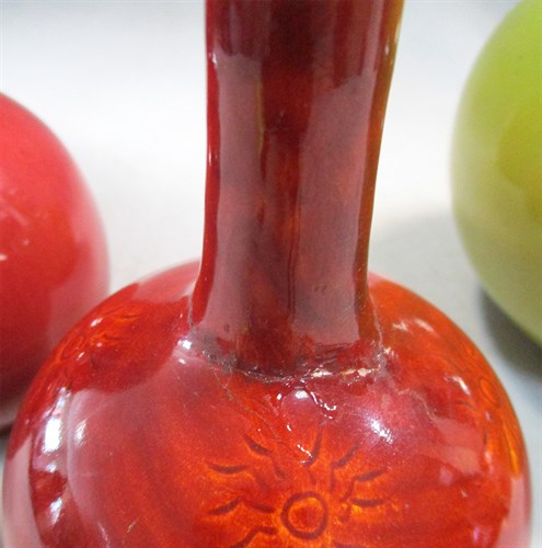 Lot 25 - Four Burmantofts faience vases