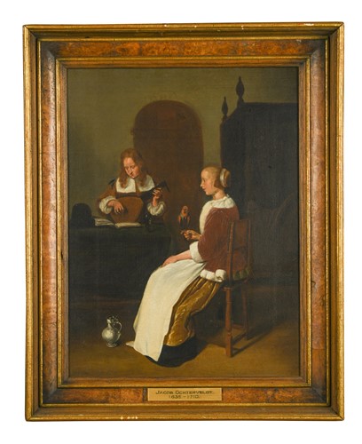 Lot 346 - Manner of Jacob Ochtervelt (Dutch, 1635-1710)