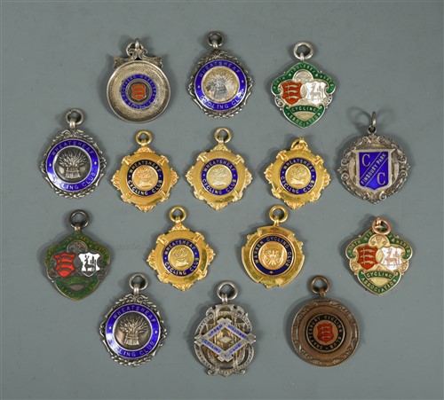 Lot 365 - A collection of sixteen gold, silver and bronze cycling club medals 1929-32