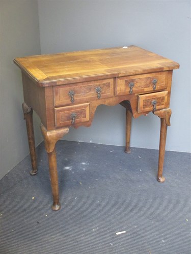 Lot 537 - An 18th century walnut lowboy 71 x 73 x 47cm