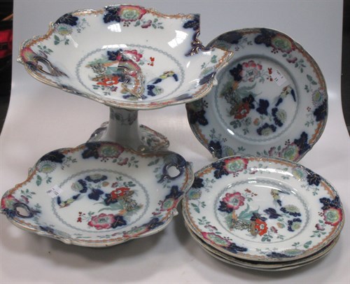 Lot 266 - A Victorian stoneware part dessert service,...