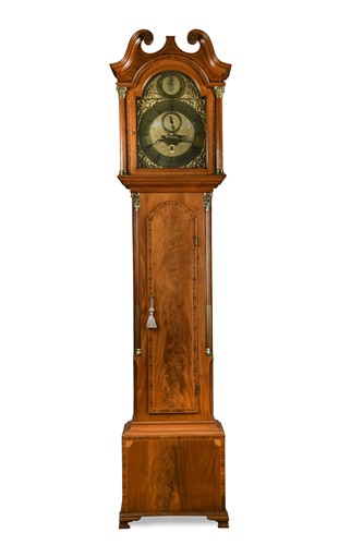 Lot 487 - A George III mahogany and banded Scottish longcase clock
