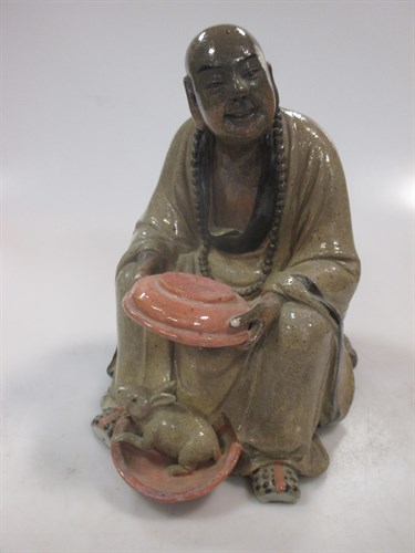 Lot 206 - An early 20th century Chinese stoneware figure...
