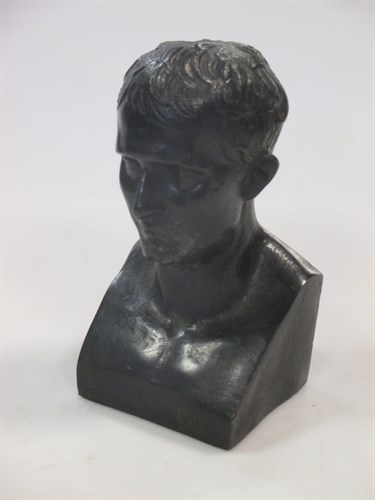 Lot 219 - After Canova, a bronze bust of Napoleon, 14cm...