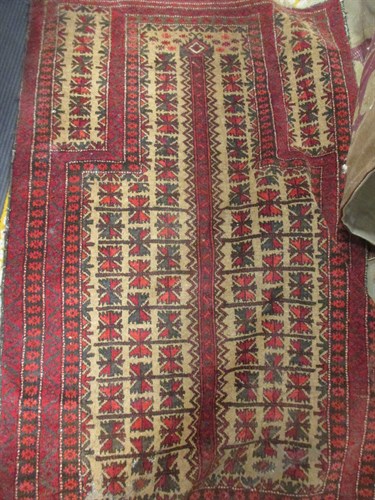 Lot 700 - Five tribal rugs including a Belouchi prayer...
