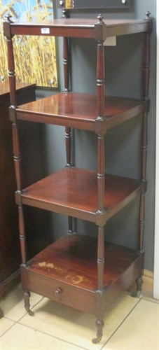 Lot 665 - A 19th century mahogany four tier whatnot 138...