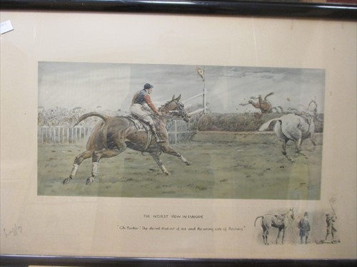 Lot 430 - The worst view in Europe signed Snaffle print with blind stamp