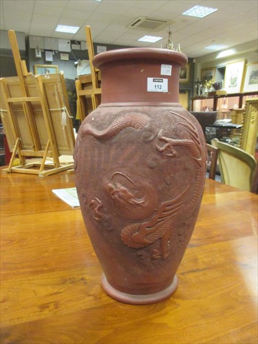 Lot 112 - An early 20th century Japanese Tokoname vase,...
