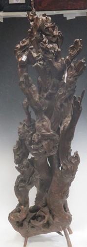 Lot 140 - A Chinese scholars root wood display, Qing Dynasty 18/19th century