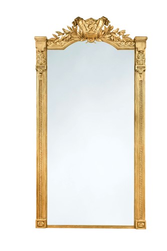 Lot 941 - A gilt pier glass, late 19th century