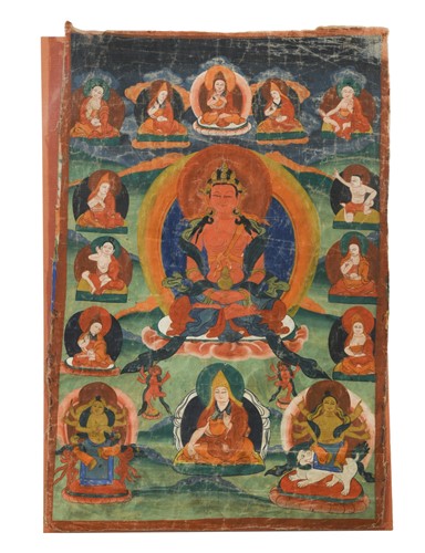 Lot 98 - A Tibetan Thangka, late 19th Century