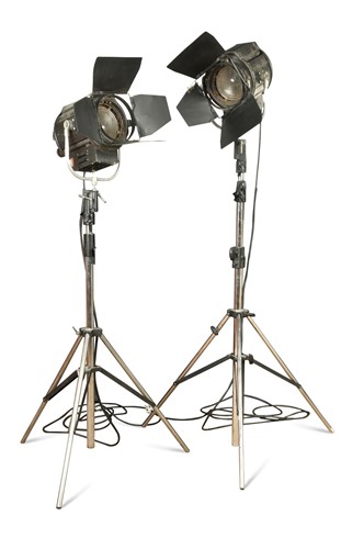 Lot 249 - A large pair of mid 20th century studio lights