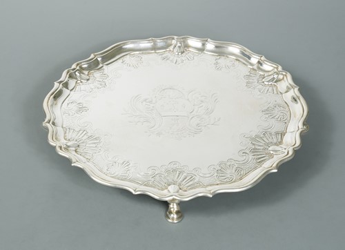 Lot 452 - A George II silver salver