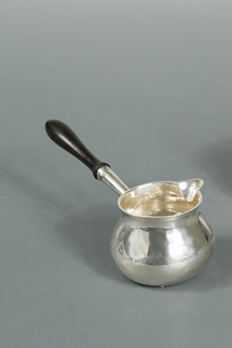 Lot 443 - A George II silver small brandy pan