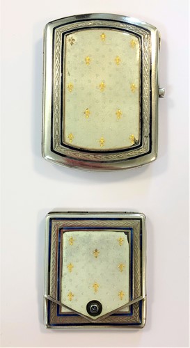 Lot 395 - Louis Kuppenheim - An early 20th Century pocket cigarette case and match case en suite