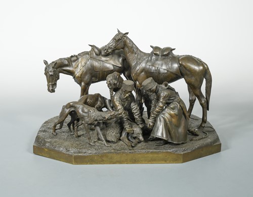 Lot 87 - After Nikolaï Ivanovich Lieberich (Russian, 1828-1883),  The Wolf Hunt