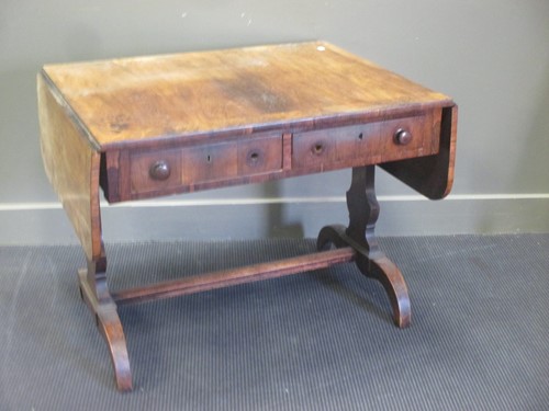 Lot 307 - Late Regency rosewood sofa table with...