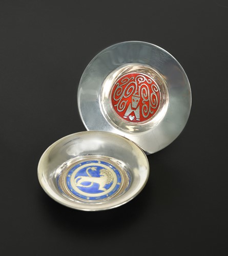 Lot 193 - Peter Hertz, a Danish metalwares and enamel pin dish, 1972