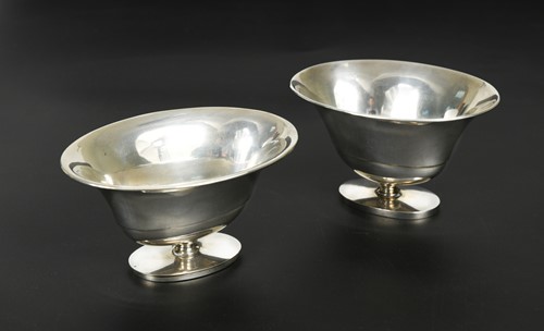 Lot 192 - J. Tostrup, a Norwegian metalwares bonbon dish and another similar