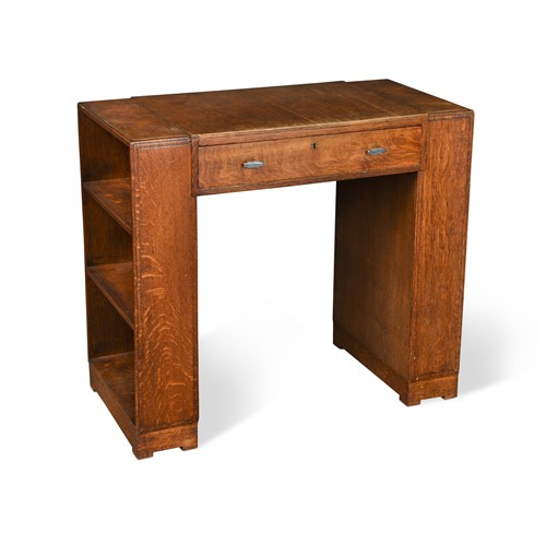 Lot 201 - A Heal's Art Deco oak desk