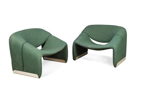 Lot 247 - Pierre Paulin, a pair of model F598 'Groovy' lounge chairs
