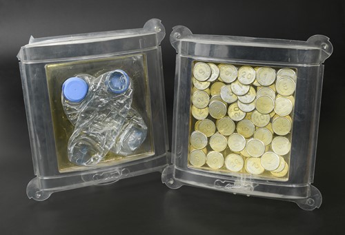 Lot 108 - Arman (Armand Fernandez) (French, 1928-2005) & César (Cesare Baldaccini) (French, 1921-1998), 
Chimeric polymers, 1996