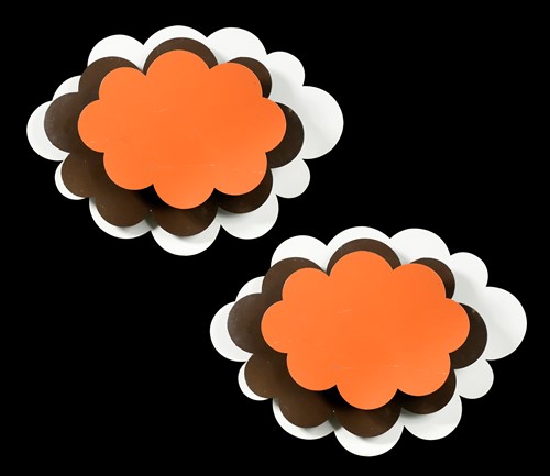 Lot 252 - A pair of Pop Art cloud form wall lights