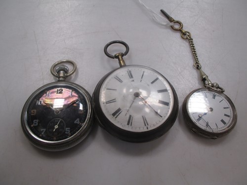 Lot 109 - An 18th century silver cased pocket watch,...