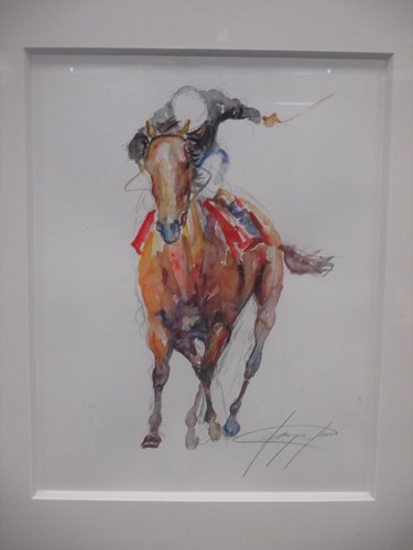 Lot 193 - Jacqui Jones (British 1961-) Racehorse with...