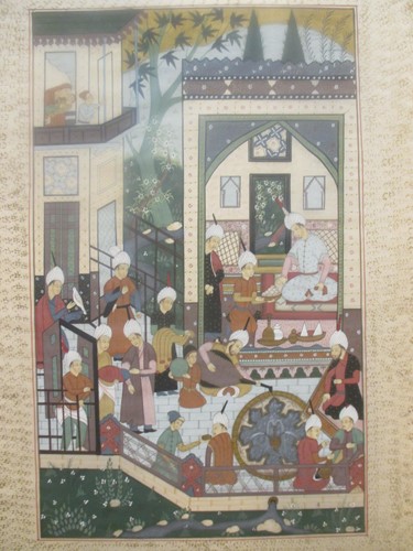 Lot 261 - Five large Persian style Indian paintings,...