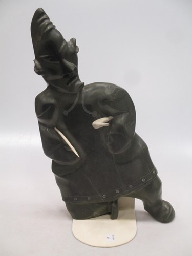 Lot 21 - A 'Canada Eskimo Art' carved stone model of a...