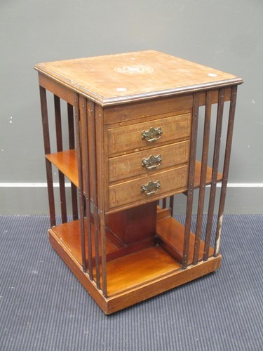 Lot 339 - Small Edwardian square mahogany bookcase with...