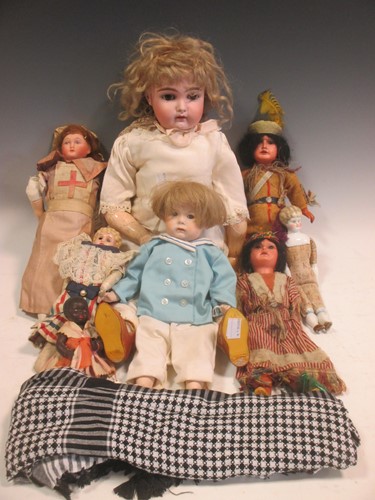 Lot 79 - An early 20th century bisque head doll with...