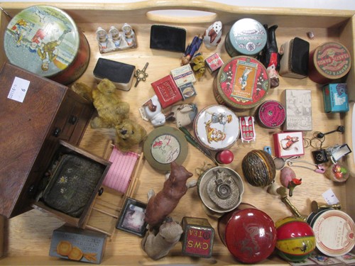 Lot 94 - A colection of miniature vintage tins, boxes,...