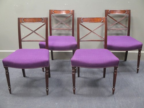 Lot 340 - A set of four Regency mahogany dining chairs