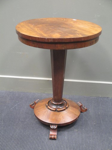 Lot 332 - A mahogany circular ocassional table with...