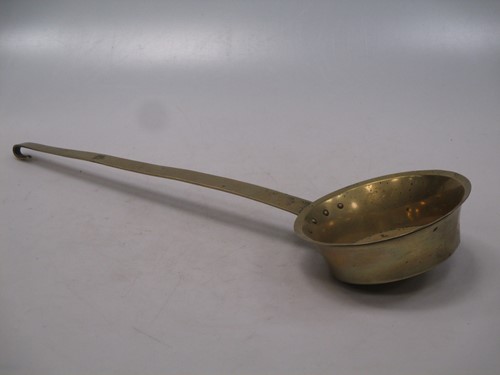 Lot 37 - A 19th century brass ladle