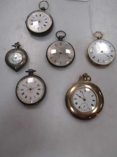 Lot 95 - An open faced pocket watch marked '18'...