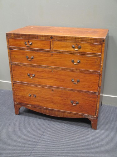 Lot 343 - An early 19th century mahogany chest of...
