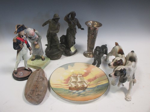 Lot 61 - A Royal Vienna Belvedere model of two spaniels,...