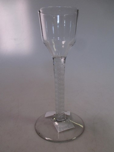 Lot 64 - A George III air-twist cordial glass