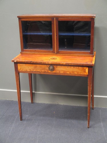 Lot 290 - A 19th century mahogany display cabinet, the...