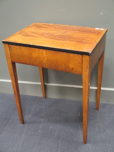 Lot 300 - A 19th century mahogany side table, the frieze...